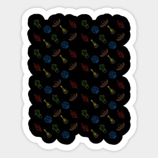 Mexican pattern design RBG Sticker